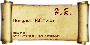 Hunyadi Rózsa névjegykártya