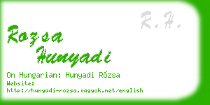 rozsa hunyadi business card